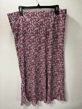 Banana Republic Pink Multicolor Floral Skirt
